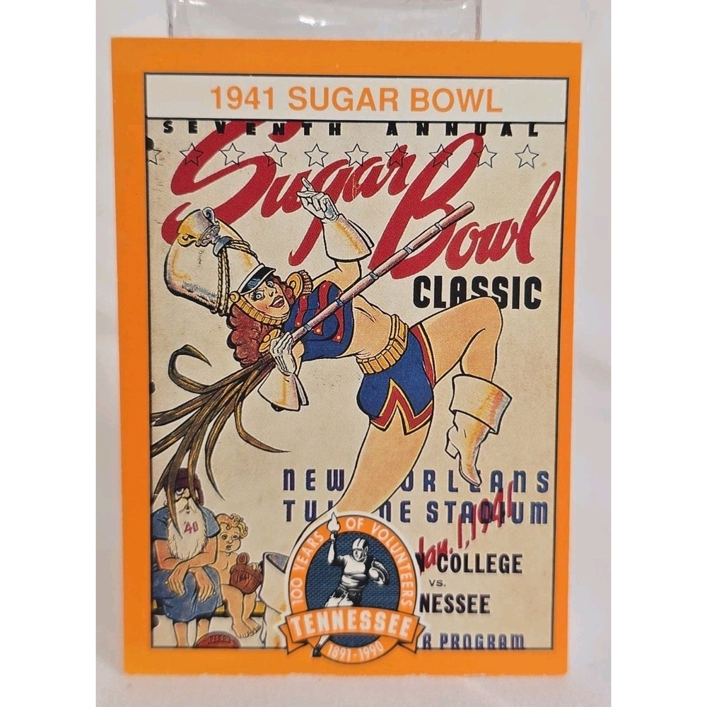 1990 Tennessee Volunteers Centennial Trading Card (#255) 1941 Sugar Bowl Artwork